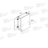 Base 06" - Blue Shaker 6 Inches Base Cabinet